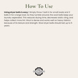 Rustic Strength Alpaca Dryer Balls, Hypoallergenic, Sustainable, Reduces Dry Time & Static, Chemical-Free, Ideal for Wool Allergies, 3 Pack
