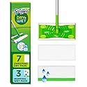 Sweeper 2 in 1 Dry + Wet Floor Cleaning and Sweeping Kit, Multi Surface Floor Cleaning Kit, Kit Includes 1 Sweeper, 7 Dry Sweeping Cloth, 3 Wet Mop