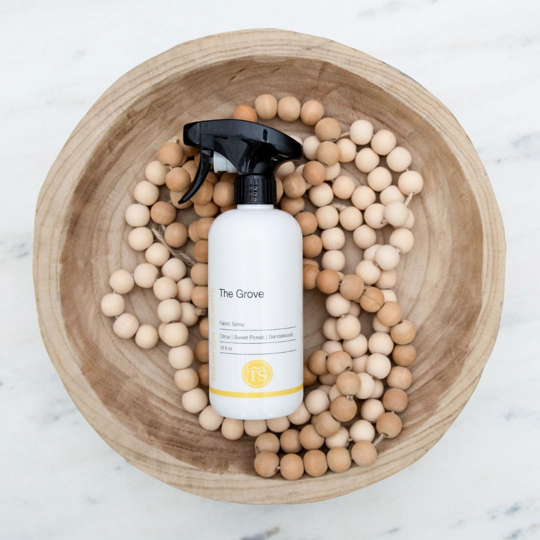 Topanga Scents The Grove Fabric Spray - 16 fl oz | Citrus, Sweet Florals & Sandalwood | Vegan, Phthalate?Free