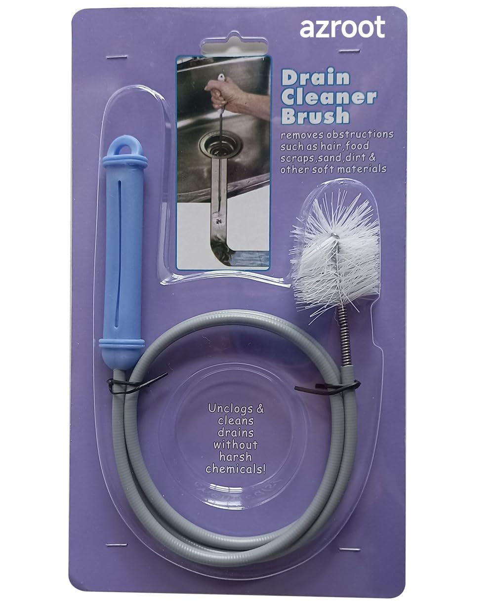 Azroot 59 Inch Drain Cleaner Brush, Pipe Cleaner Clog Remover for Cleaning Sink, Bathtub,kitchen, AC Pipe,Shower Drain