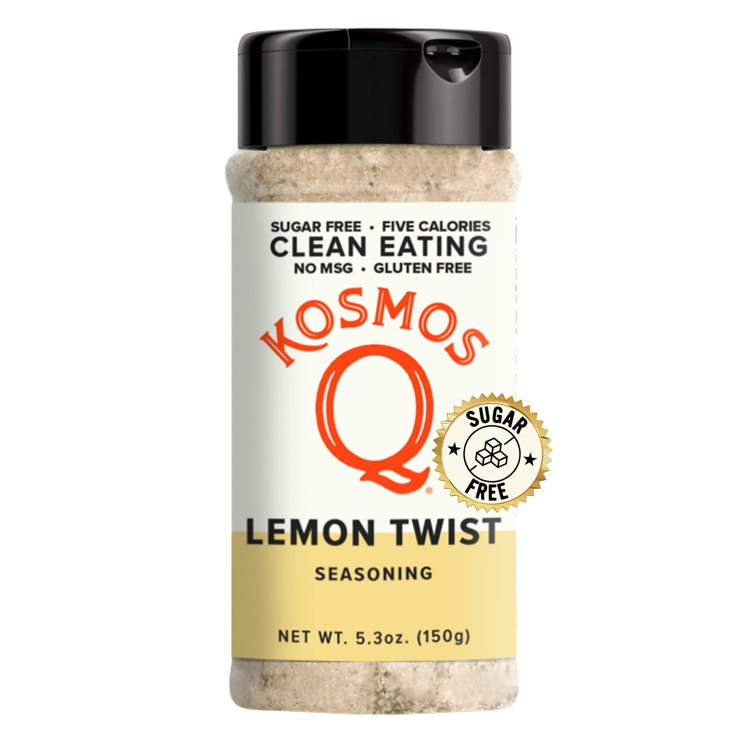 Kosmos Q Lemon Twist Seasoning, Zesty Lemon Pepper Spice Mix for Chicken, Fish, Veggies & More, All-Natural Clean Eating Herbs & Spices, Sugar Free