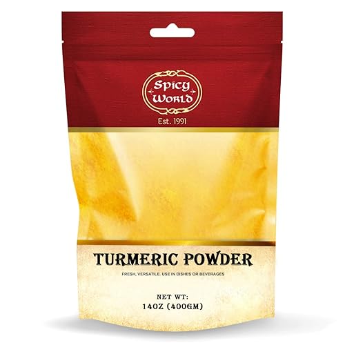 Spicy World Turmeric Powder 14 Ounce (400g) | Ground Turmeric Root, Haldi
