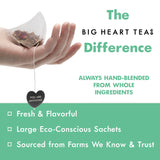 Big Heart Tea Co. Tea Bags - Royal Treatmint Lavender Mint - Certified Organic, Ayurvedic Herbal Decaf Tea in Zero Plastic Sachets - Small Batch