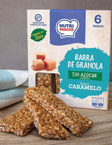 Nutri Snacks Sugar Free Granola Bars 150g Delicious Stevia Sweetened Fiber Rich Healthy Snack Bar No Added Sugar Tasty Natural Ingredients (Caramel)