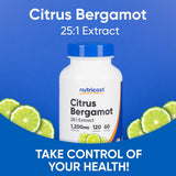 Nutricost Citrus Bergamot Capsules 1,200mg, 120 Capsules - 25:1 Bergamot Extract - 60 Servings, Gluten Free, Vegan & Non-GMO