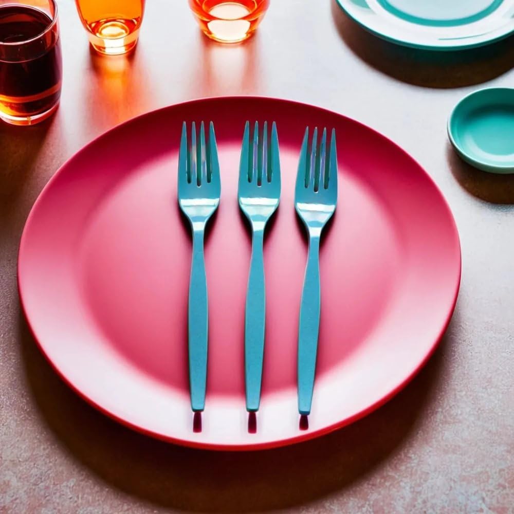 Fun Express - Royal Blue Plastic Forks (50 Pc) - Party Supplies - Solid Tableware - Cutlery - 50 Pieces