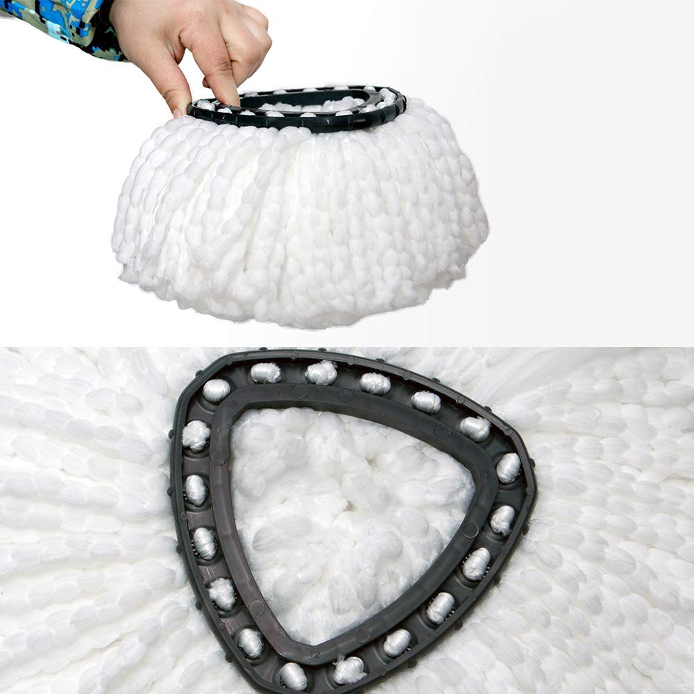 Spin Mop Replacement Head,Microfiber Mop Head Refills Easy Cleaning Mop Head, Pack of 3
