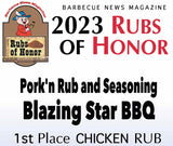 Blazing Star Pork’n Rub - Bold BBQ Seasoning for Ribs, Chops, Bacon, Wings, and Things - Perfect BBQ Rub for Grilling, Smoking, and Barbecue - Veteran