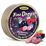 Woogie Refreshing Fine Drops of Wild Berry Candies(Forest Berries Bonbons) in Easy Resealable Round Can For Fresh Breath, Delicious Snack 200 g / 7.05