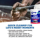 GOOP Pro Towels Heavy-Duty Multi-Surface Cleaning Wipes - Removes Engine Grease, Grime & Paint - Safe for Tools, Machinery & Painted Surfaces - 90