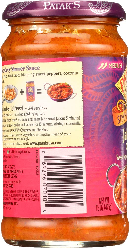 Patak's Cooking Sauce Jalfrezi Mild Curry (6x15Oz)