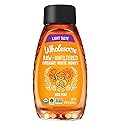 Wholesome Sweeteners 16-Ounce Organic Raw Unfiltered White Honey Bottle, 100% Pure, Fair Trade Certified, Non GMO Project Verified, & Gluten Free Sweetener, 1 Pack