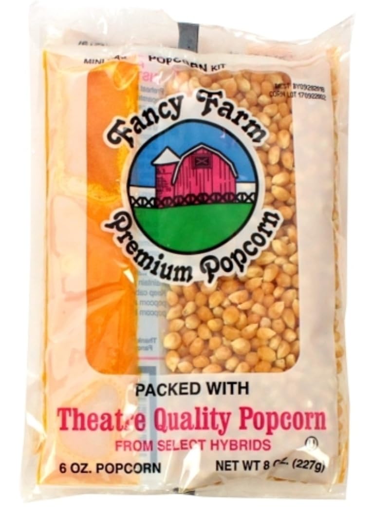 Fancy Farms Popcorn Mini-Max Kit - 8 oz. kit, 36 per case