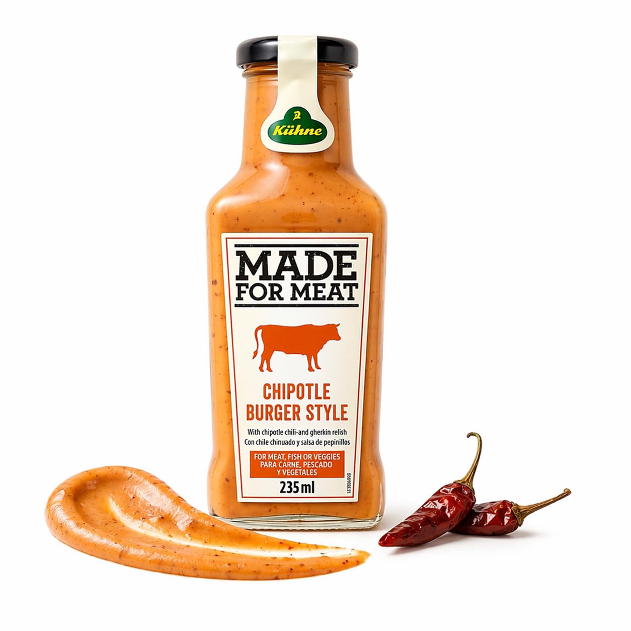 Kuhne Chipotle Burger Sauce, Spicy-Tangy Chipotle Mayo, Fry Sauce for Burgers, Sandwiches and Fries, 7.94 oz Bottle