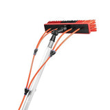 HIFMGHE 24ft Water Fed Pole Kit, Telescopic Solar Panel Cleaning Brush Kit, Car Glass Washing Equipment Tool, Outdoor Window Cleaner with 180°