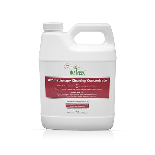 Naeterra Aromatherapy Cleaning Concentrate 32 oz - Natural All Purpose Multi Surface Cleaner - Plant Based Essential Oil Formula for Floors, Glass