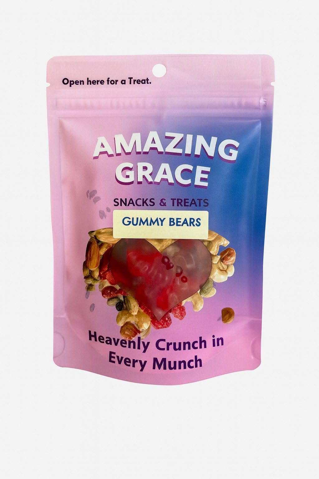 Gummy Bears, Amazing Grace Snacks, Fruity Gummy Candy Packs, Pack of 6, Gluten Free Snacks, For all seasons, For Kids and adults, Prayerfully made