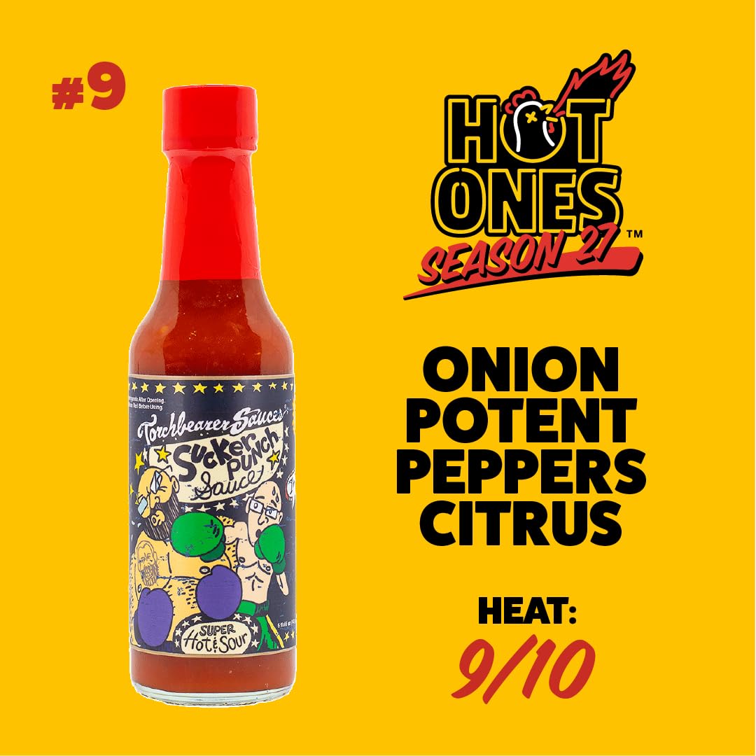 Hot Ones Hot Sauce Challenge Set - Season 27 Heat - Hot Sauces Gift Set - Variety Pack - Made with Natural Ingredients - Unique Small Batch Sampler