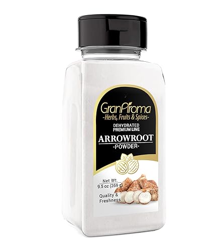 GranAroma Arrowroot Powder, Cooking & Baking, Natural Thickener, Versatile Powder (9.5 Ounce)