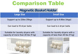 6 XL Wool Dryer Balls & Magnetic Dryer Ball Holder - Natural Fabric Softener, Reusable, Reduces Clothing Wrinkles and Saves Drying Time - Dryer Ball