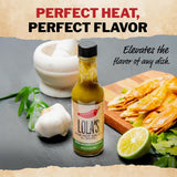 Lola’s Green Jalapeño and Serrano Hot Sauce | Fresh Jalapeños, Serrano Peppers & Lime | 0 Calories, 0g Fat, Low Sodium | All-Natural, Keto