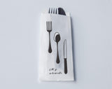 100 Pack 100% White Kraft Paper Bags, 2.75 x 10 inches White Plain Bag Kitchen Cutlery Utensils Holder