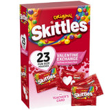 SKITTLES Original Fun Size Valentine's Exchange Chewy Candy, 23 Ct Box, Valentine's Candy