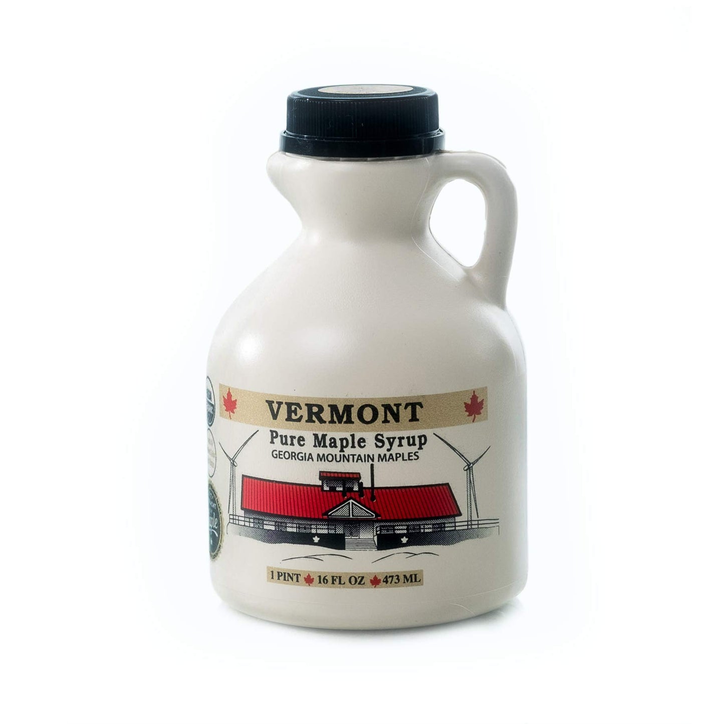 Georgia Mountain Maples of Vermont, Organic Maple Syrup, Amber Color Rich Taste, 16 oz