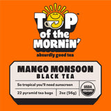 Top of the Mornin' Mango Monsoon Black Tea By Jacksepticeye | Black Tea With Hints of Mango and Calendula | Pyramid Tea Bags | 22 Count