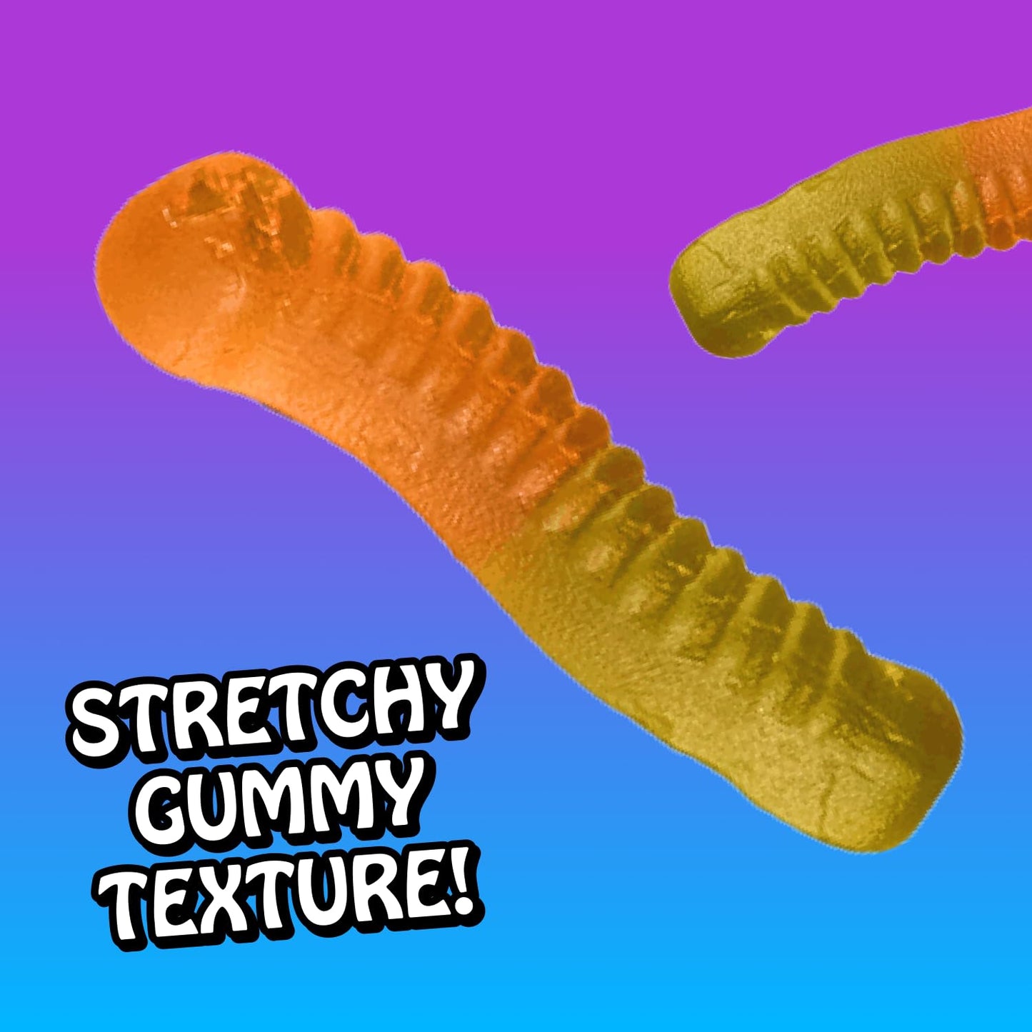 Rotten Original Gummy Worms - Low Sugar, Low Calorie, 7g Gut-Friendly Prebiotic Fiber and 3g Protein, Gluten Free Candy - 1.8 oz - 8-Pack