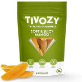 Dried Mango Slices - 4 Pound Bulk Pack, Soft & Juicy Sweet Dried Mango Healthy Snack, Delicious Texture, Chewy Ripened Mangos Dried Fruits