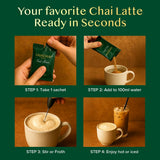 VAHDAM Instant Chai Latte - 10 Sachets (7.7 Oz / 220g) | Authentic Indian Chai with Natural Spices | Just Add Water, No Steeping Required | Creamy