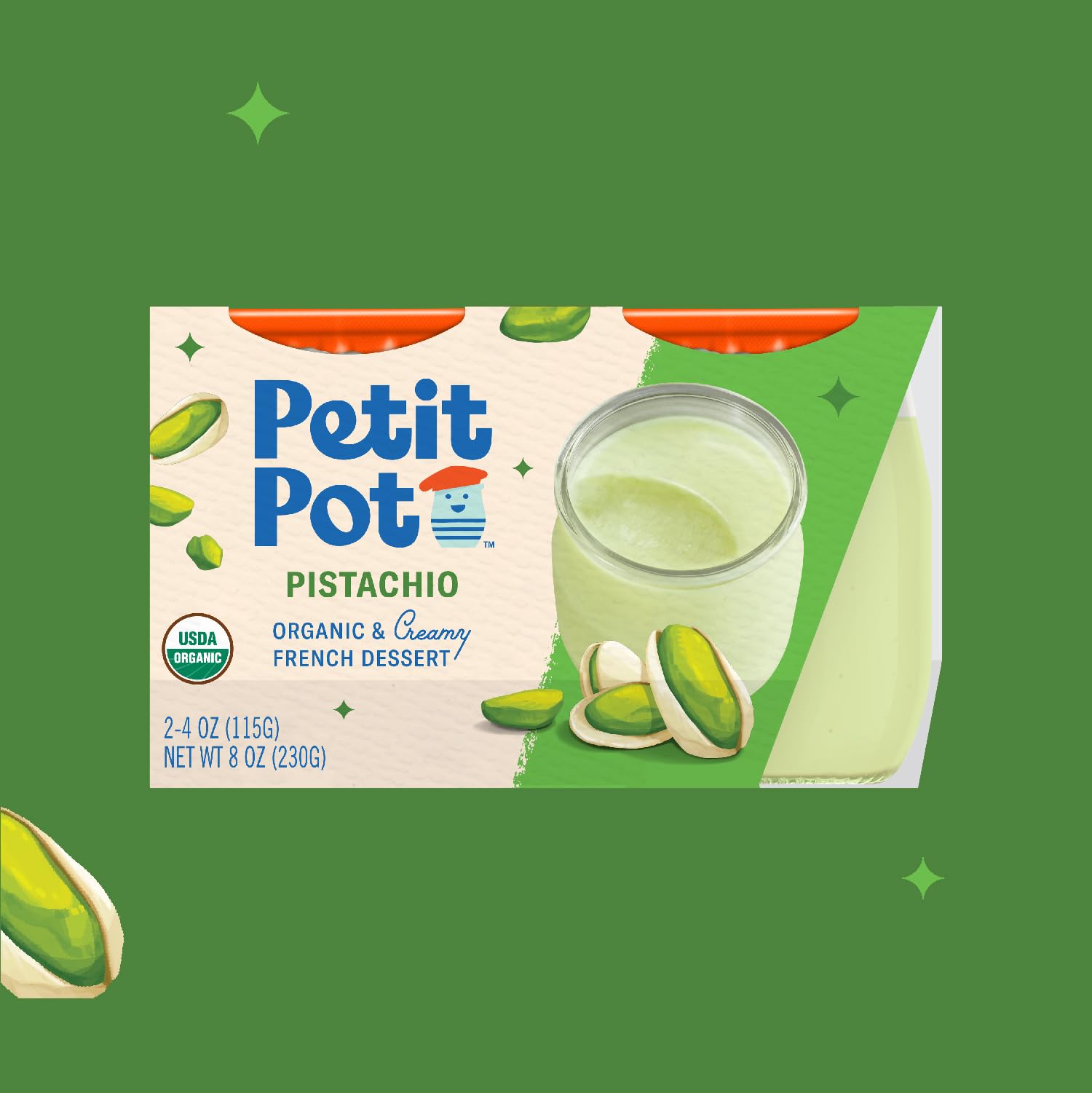 Petit Pot Pistachio Dessert 3.5 Oz, 2 Ct