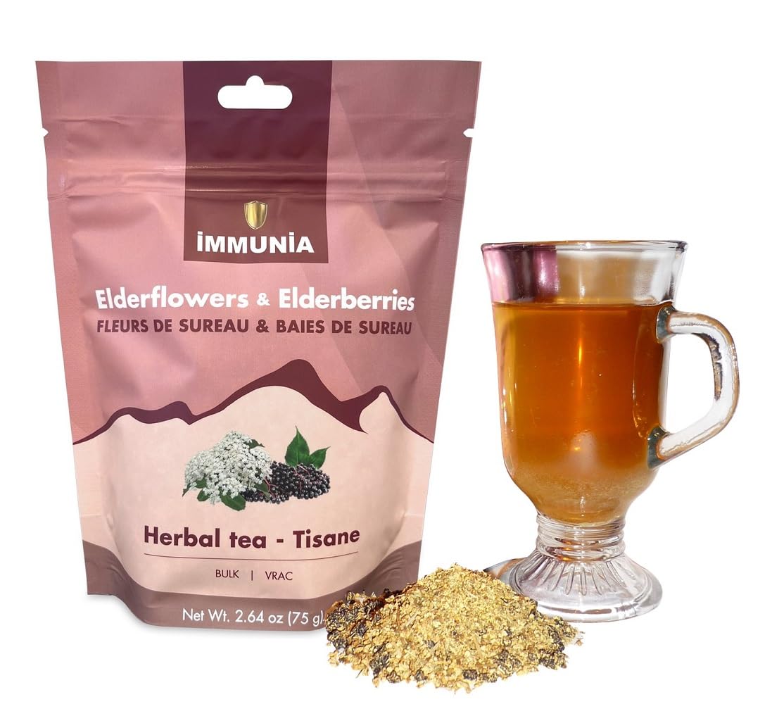 Elderflower & Elderberry Bulk - Herbal Tea Blend for Wellness (Makes up to 75 Cups) | Ideal for Baking, Jelly & Cookies | 75 g (Loose Bulk)
