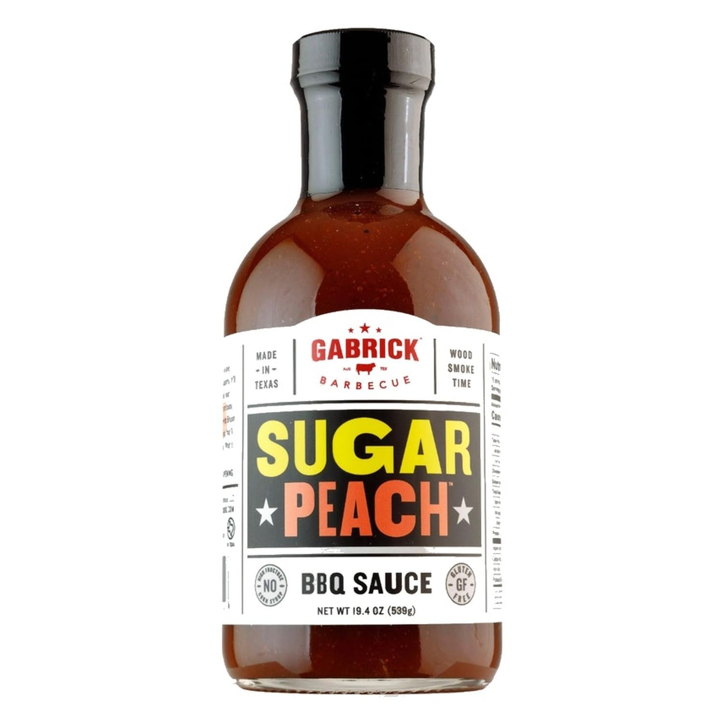 Sugar Peach BBQ Sauce by Gabrick BBQ - Small Batch | Peach & Brown Sugar | Gluten-Free, No HFCS, Gourmet BBQ for Grilling, Smoking, and Slow-Cooking