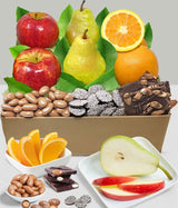 From You Flowers Classic Fruit & Belgian Chocolate Treats Gift - Fresh Apples, Pears, Oranges & Chocolate Almonds for Birthday & Get Well