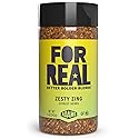 FOR REAL Zesty Zing Seasoning - Citrusy Herb Blend with Lemon, Lime & Tangerine Peel - Gluten Free, Kosher, No Seed Oils or MSG - Bright Flavor