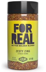 FOR REAL Zesty Zing Seasoning - Citrusy Herb Blend with Lemon, Lime & Tangerine Peel - Gluten Free, Kosher, No Seed Oils or MSG - Bright Flavor
