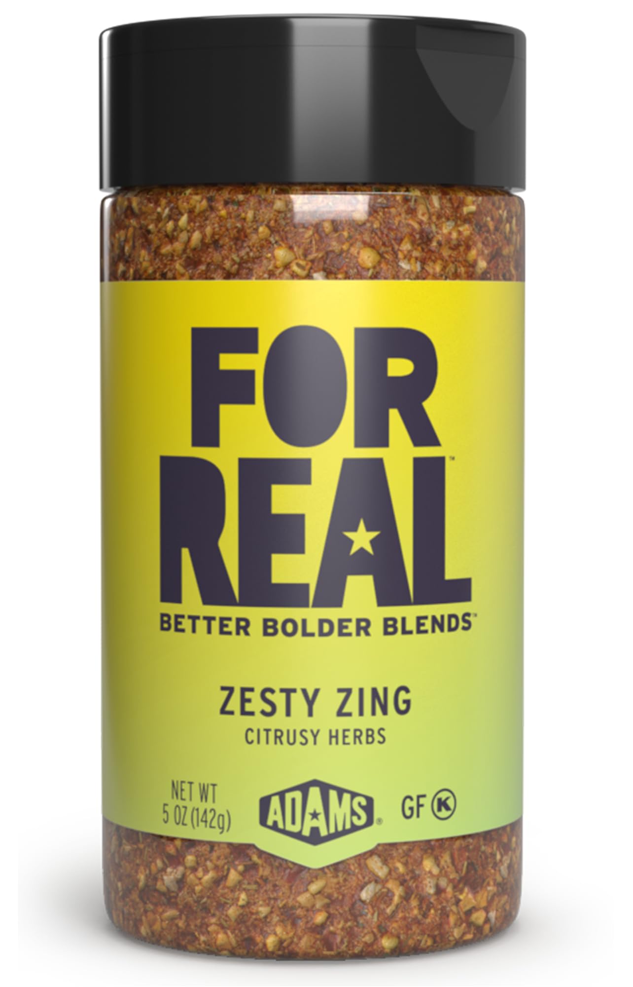 FOR REAL Zesty Zing Seasoning - Citrusy Herb Blend with Lemon, Lime & Tangerine Peel - Gluten Free, Kosher, No Seed Oils or MSG - Bright Flavor