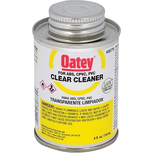 Oatey Clear Cleaner For ABS/CPVC/PVC 4 oz.