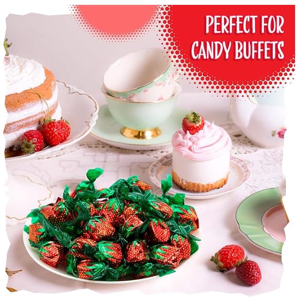 Mother Bears Candy Strawberry Filled Bon Bon, Soft Center Strawberry Flavor, 1 Pound Bag