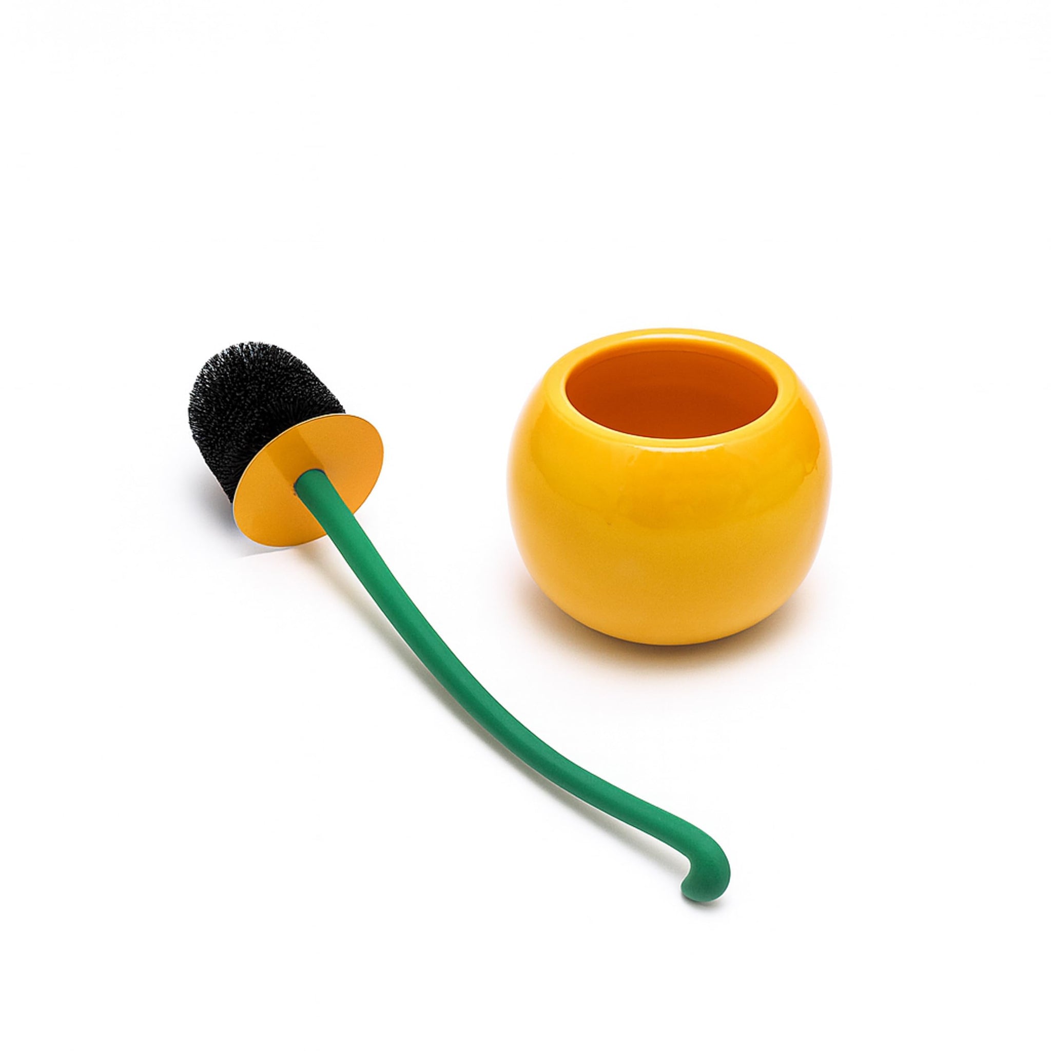 Deep & Sturdy Toilet Bowl Brush with Holder - Orange Bowl Brush - Durable Scrubbing - Toilet Cleaners - Household Essentials - Bathroom Cleaner