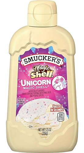 Smuckers Unicorn Magic Shell Smucker`s Topping Freezes In Seconds (1) 7.25 oz Bottle
