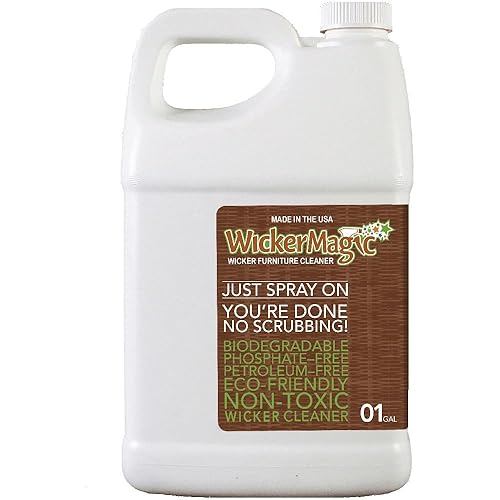 Screen Magic Wicker Magic Cleaner - Streak Free, Non-Toxic Wicker Cleaner - 1 Gallon