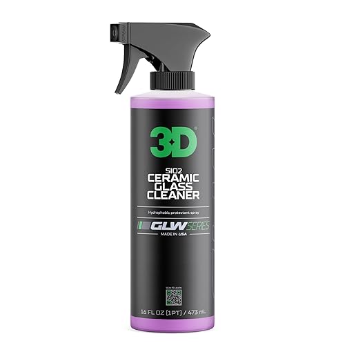 3D SiO2 Ceramic Glass Cleaner, GLW Series | Water & Rain Repellent | All-Weather Protective Ceramic Glass Cleaner | Safe for Tinted, Non-Tinted