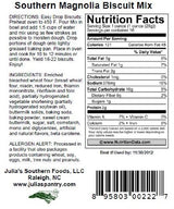 Julia's Pantry Southern Magnolia Buttermilk Biscuit Mix 1 Pound Bag