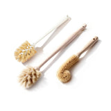 MI BRUSHAX Bottle Brush & Dish Scrubber Set (3 Pack) - Kitchen Cleaning Kit with L-Shape Bottle Cleaner, Round Pan Brush & Detail Scrubber - Multi-Use