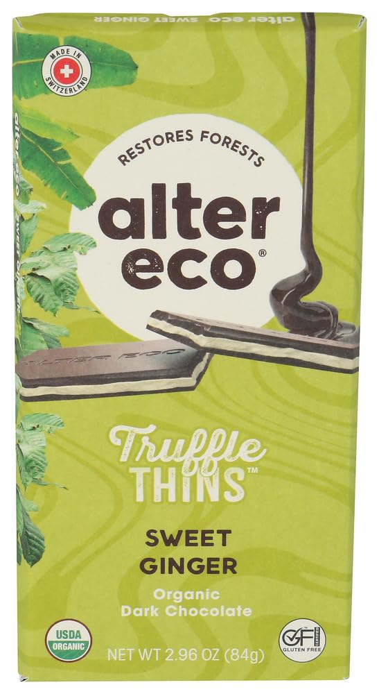 Organic Sweet Ginger Truffle Chocolate Thins