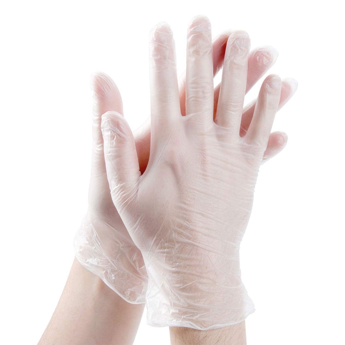 Sunset Brands 200 Disposable Vinyl Gloves, Large Size, Non-Sterile, Easy Slip On/Off, Smooth Touch, Food Service Grade
