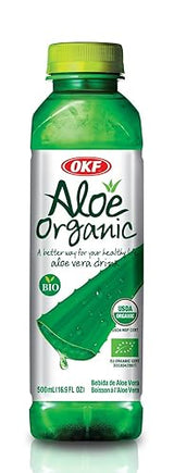 OKF Organic Aloe Vera Drink, 16.9 Fluid Ounce (Pack of 20)